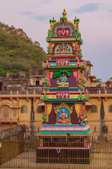 Galta Ji  or Monkey Temple in Jaipur. Ancient Hindu Temple.