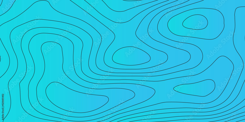 Poster abstract design with seamless pattern with lines topographic map. geographic mountain relief. retro 
