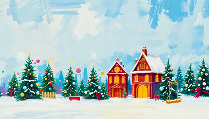 house in the snow
