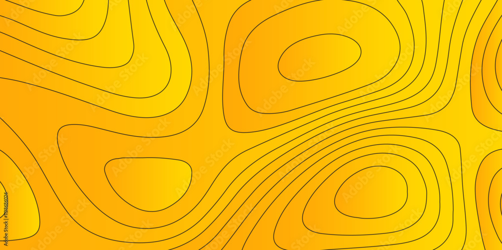 Poster abstract design with seamless pattern with lines topographic map. geographic mountain relief. retro 
