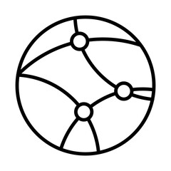 Network Globe line icon