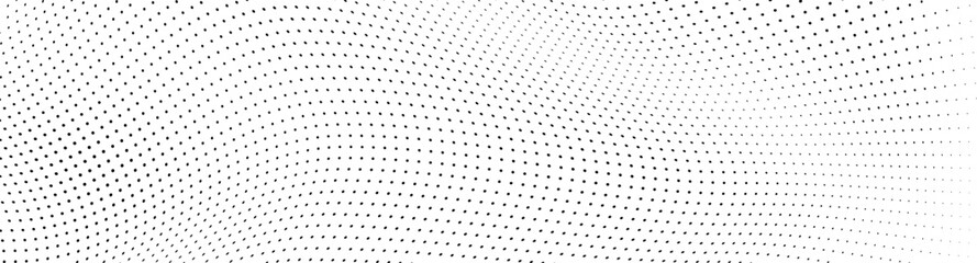 Waves of halftone texture in black and white