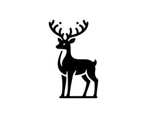 Deer Logo Design Icon Symbol Vector Illustration 