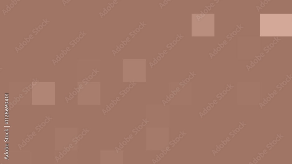 Poster Warm neutral brown mocha mousse abstract pixel mosaic background animation