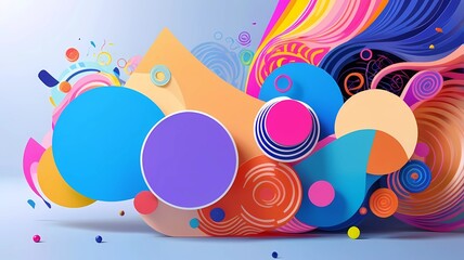 Obraz premium Colorful abstract background with waves