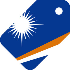 Marshall Islands Flag on Price Tag