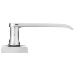 Minimalist Polished Chrome Lever Handle with Modern Square Base