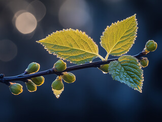 Fototapeta premium autumn leaves on a branch
