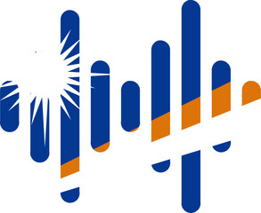 Marshall Islands flag on Audio Wave icon