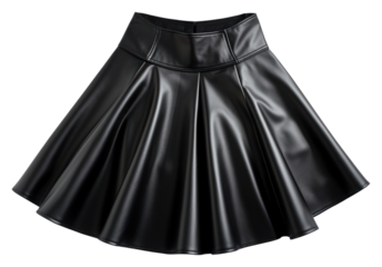 Leather mini skirt white background miniskirt footwear.