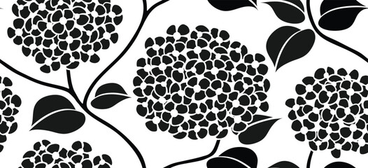 Fototapeta premium Abstract shape leaf and flower organic seamless pattern.