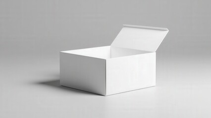 A professional box with lid mockup featuring subtle shadows, soft lighting, and a neutral background for an elegant and clean presentation