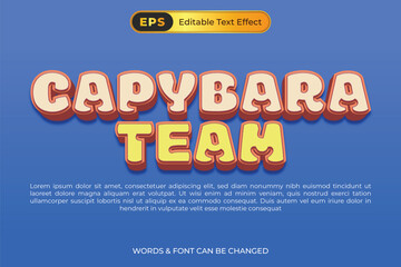Capybara team editable text effect