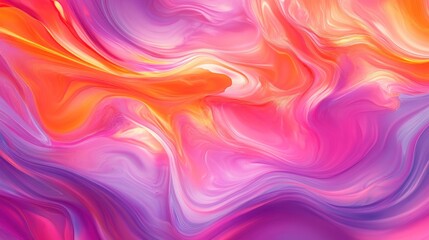 Obraz premium Abstract Swirling Pink Orange and Purple Hues