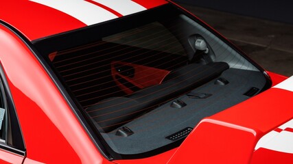 Rear window on a car