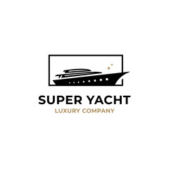 Luxury Yacht Yacht Cruise Ship Transport Travel Vacation logo design