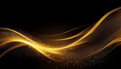 abstract gold dust trail wave background