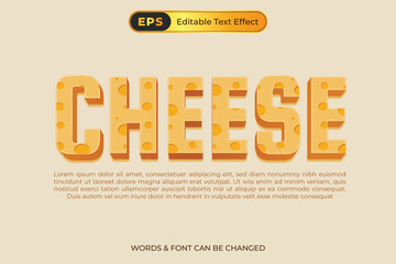Cheese editable text effect template