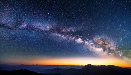 Fototapeta premium starry night sky and milky way galaxy with stars and space dust in the universe