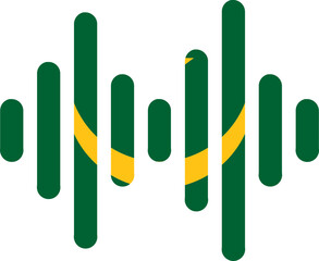Mauritania flag on Audio Wave icon