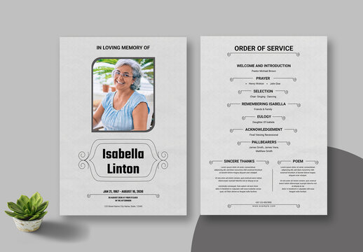 Funeral Program Template