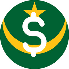 Mauritania Flag on US Dollars