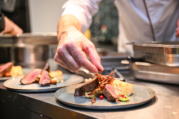 viande cerf assiette gibier fete