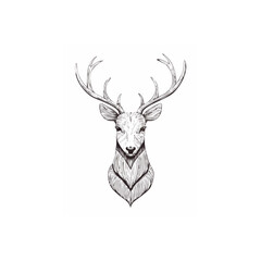 Christmas Deer Sketch Celebration Decoration Winter Event Festival of X-Mas
