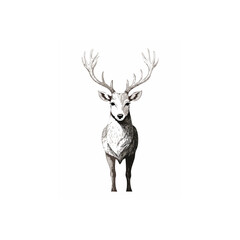 Christmas Deer Sketch Celebration Decoration Winter Event Festival of X-Mas
