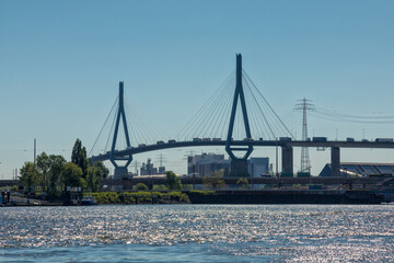 Köhlbrandbrücke bridge at the port of Hamburg 