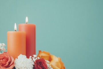 Vibrant Candlelit Altar for Day of the Virgin of Guadalupe, Christmas, and All Saints Day