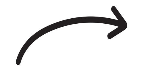 Long curved arrow icon vector. Black long arrow vector. flat style Arrow symbol.  Curve arrow icon vector set. set of black long curve arrow for app and ui design. long up arrow icon vector. Black 