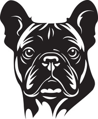 Bulldog Silhouette Vector Illustration White Background