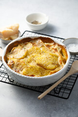 Traditional potato gratin with cream