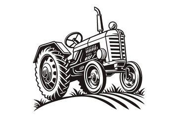 Vintage Tractor Roots of Farming vector