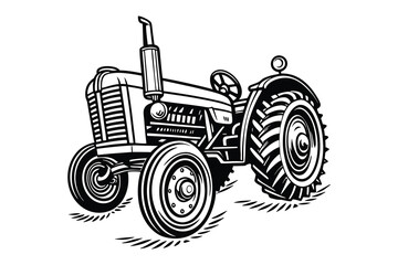 Vintage Tractor Roots of Farming vector