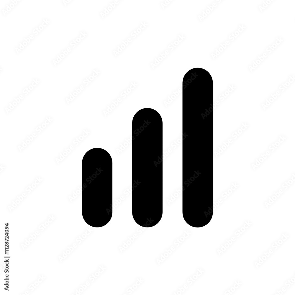 Poster signal bar icon with simple and modern design