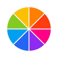 Fototapeta premium Vibrant Color Wheel Icon | Interactive Color Palette Icon | Color Spectrum Wheel | Color Picker Wheel | Color Theory Wheel Icon | Customizable Color Wheel | Color wheel | Trending color wheel