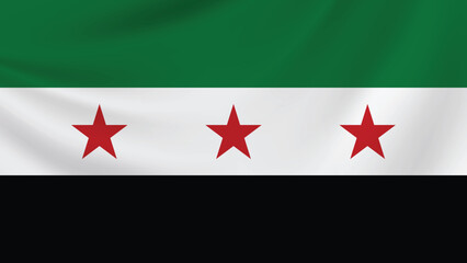 Syrian Arab Republic Identitiy with Syrian Flag