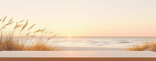 Beautiful beach table background