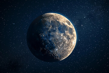 Obraz premium The Symbolic Ramadan Moon: A Sign of Reflection and Renewal