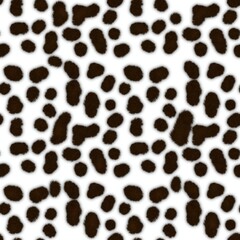 cow seamless pattern with furry textured