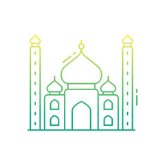 Taj Mahal vector icon