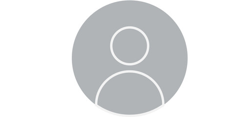 Vector flat illustration in grayscale. Avatar, user profile, person icon, gender neutral silhouette, profile picture. Suitable for social media profiles, icons, screensavers and as a template.