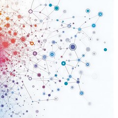 An abstract vector illustration of a world globe surrounded by a network of interconnected lines and nodes, representing the internet, global communication, and connections.