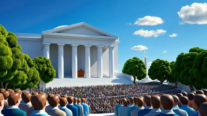 Virtual Environment Hosting Political Campaign Event