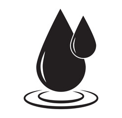 Fototapeta premium Water drops icons set. Water drop shape. Blue and black water drops. Vector scalable graphics 