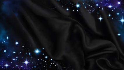 Night sky with stars sparkling on black background