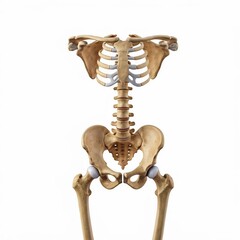 Sceleton of human image real white background.