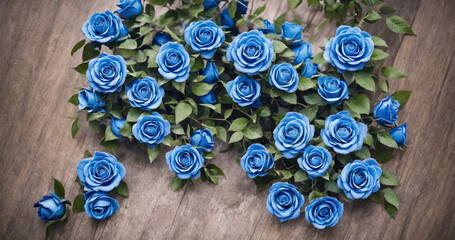 bunch of blue flowers